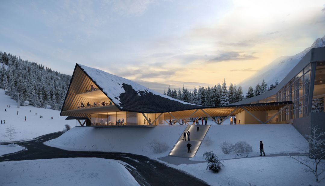Ski station in Ponte di Legno, Italy designed by Peter Pichler Architecture