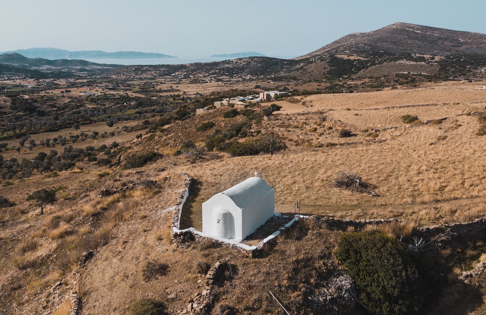 The green island of Naxos, in the Cyclades, Greece
