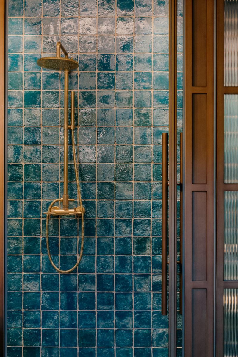 Handmade Azure Blue Ceramic Tiles | Bathroom Interiors | Studio Archiloop: Architects of Amazing Heritage Hotels in Italy 