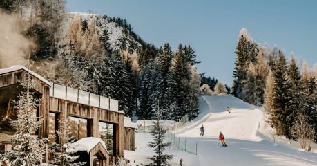 Modern design hotel & spa, Forsthofgut in Leogang Austria - spa relaxation zones in wood