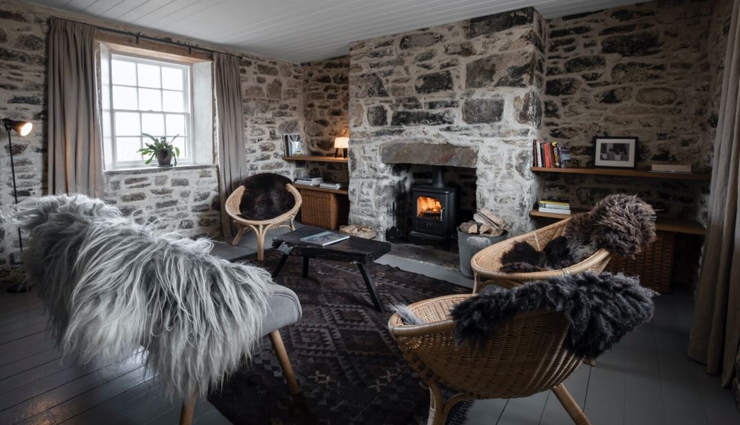 interiors of a renovated 18th century house in the Scottish Borders