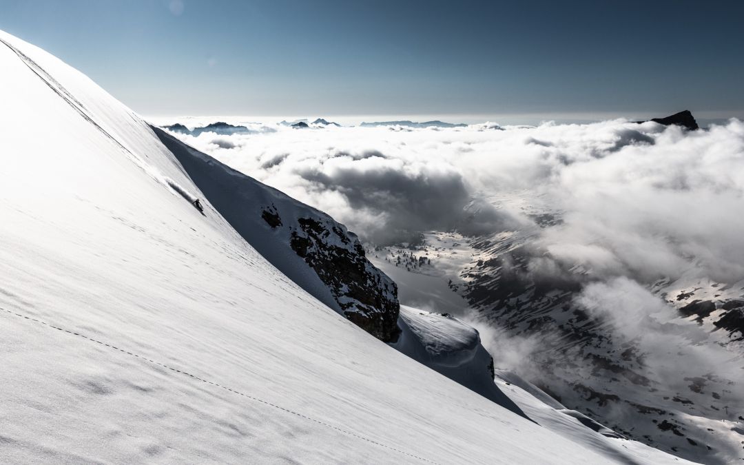 Skiing on Mount Titlis in Engelberg Switzerland
