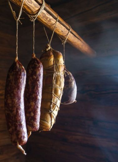 Smoked cured sausages by Chef Rocco | Borgo Eibn Mountain Lodge | The Aficionados