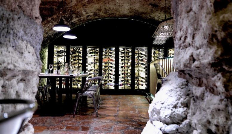 Architects design underground vaulted stores into the wine cellars at the Blaue Gans Hotel Salzburg 