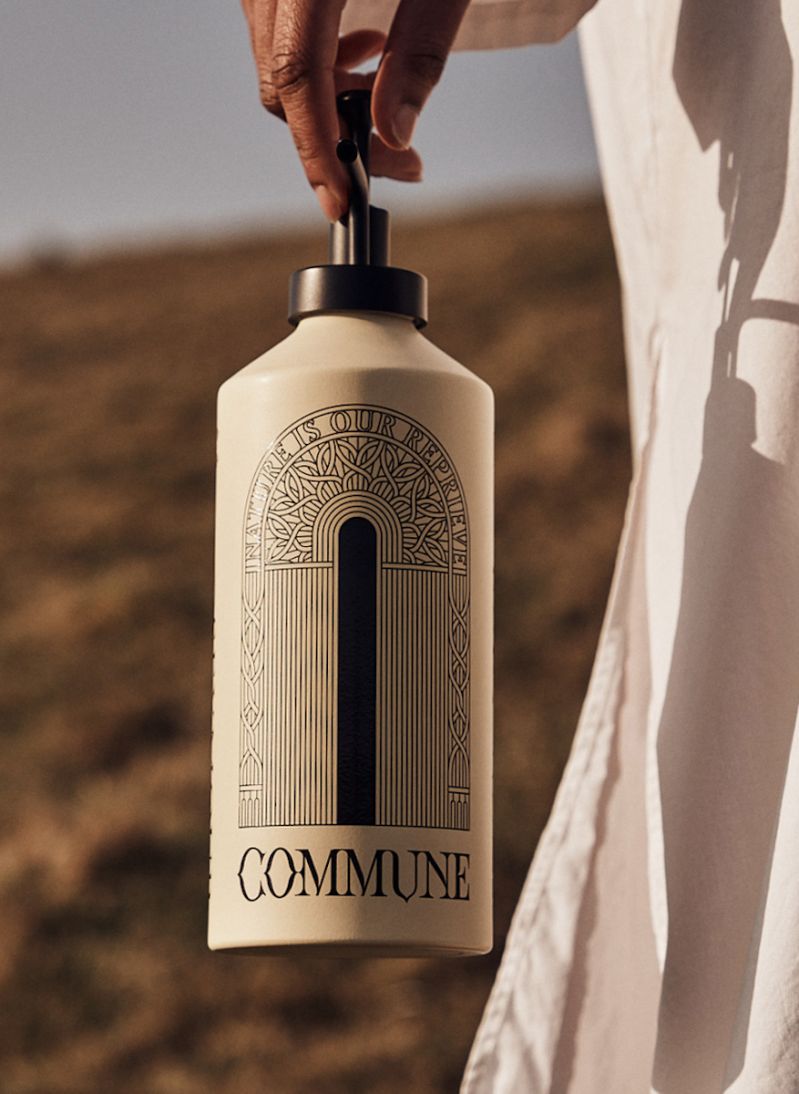 Distinctive Packaging | Nature-inspired botanicals for your bathroom, Commune are sustainable self-care products that smell divine while doing good.  Created by husband-and-wife team Rémi Paringaux and Kate Neal