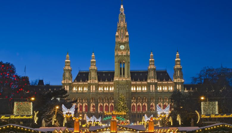 Vienna'a city Hall at Christmas - perfect venue for Christmas 