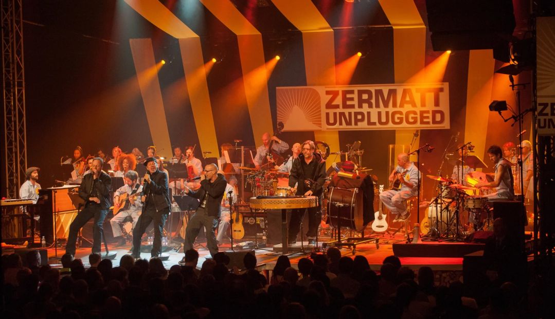 Zermatt Unplugged Music Festival next to the Matterhorn Mountains, Switzerland