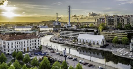The port town of Gothenburg in Sweden