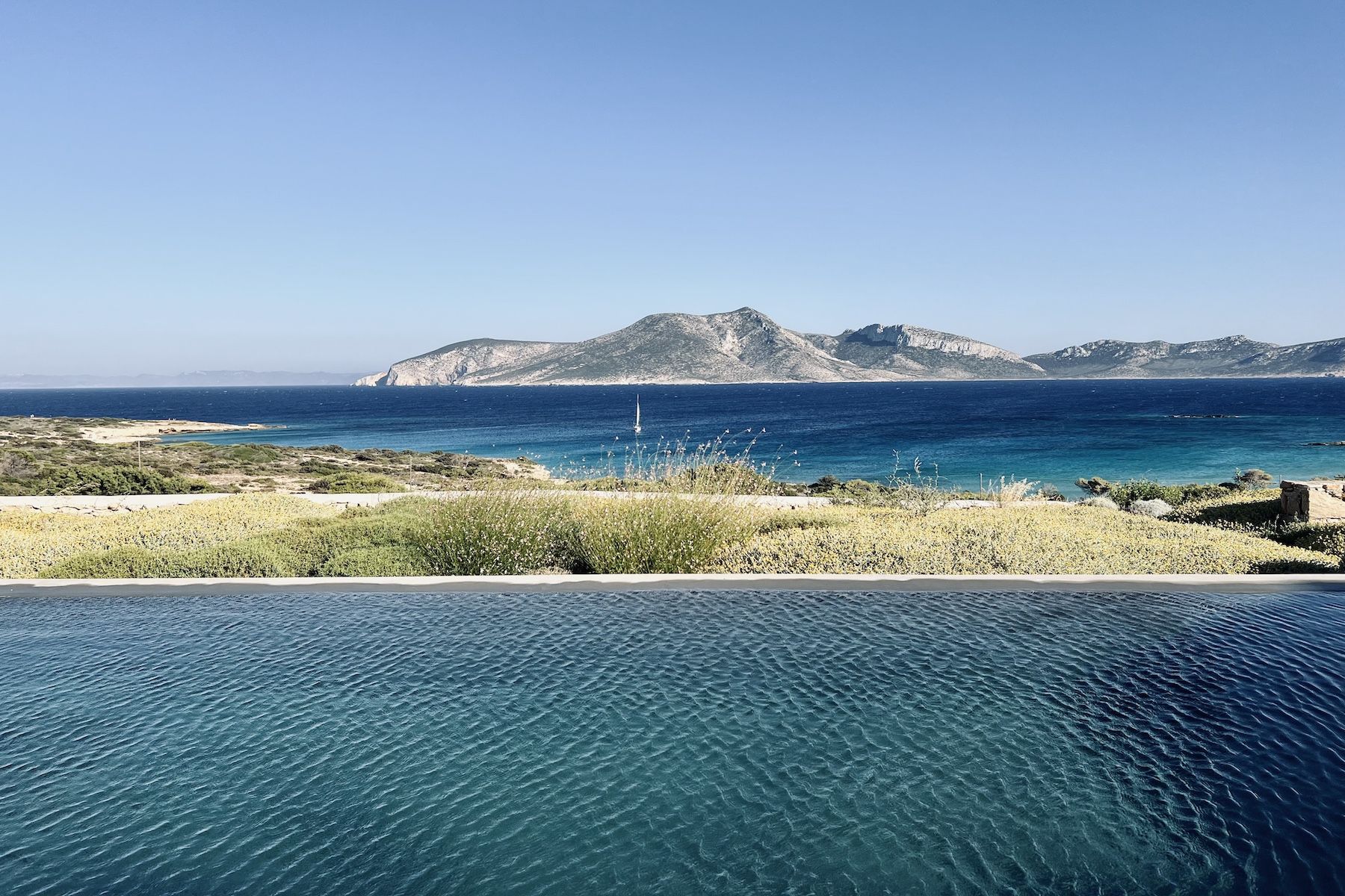 Infinity Views from Eros Keros Villas, on the slow-pace Cyclades island of Koufonisia