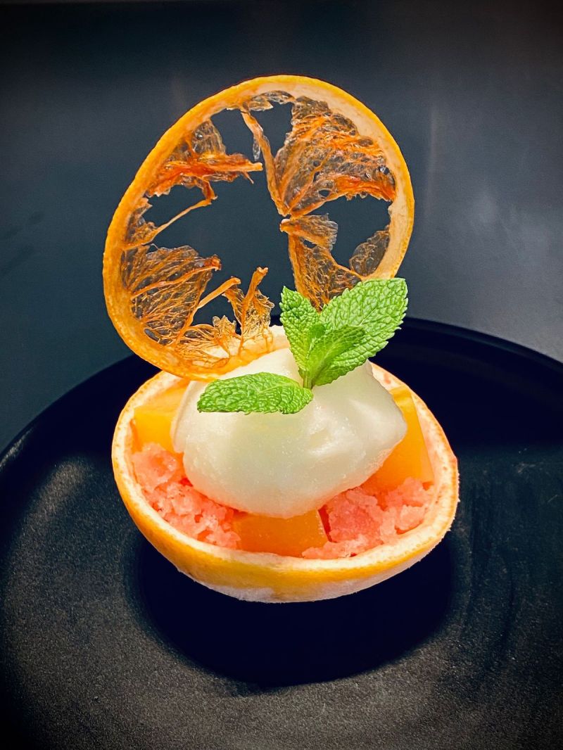 Orange Desserts |  Chef Mark Beastall | Aplenloge Guesthouse Hotel in Allgäu, Bavaria, Germany