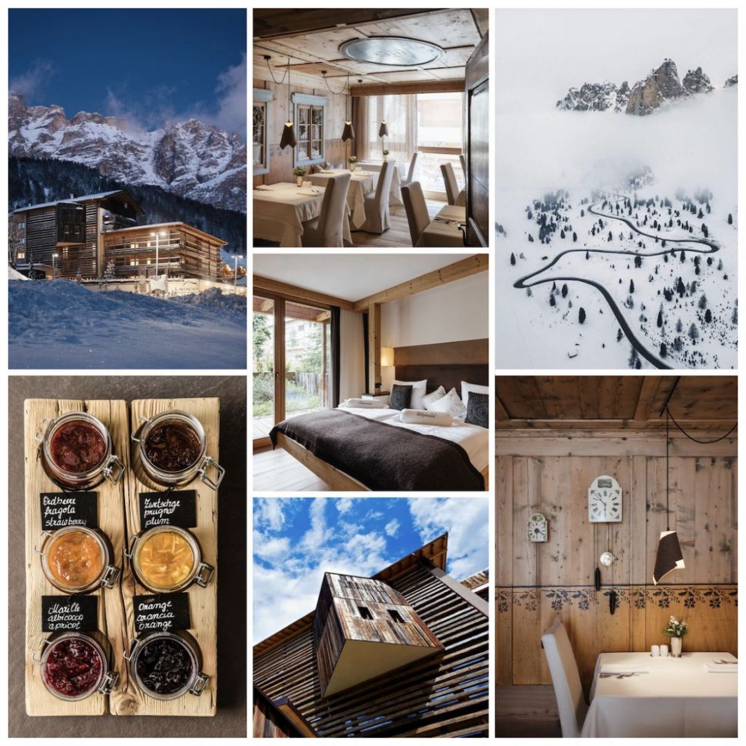 Lagacio Hotel in San Cassiano, Dolomites, mountains, snow, ski, spas, timber , interiors, desgin, modern Alpine Hotel 