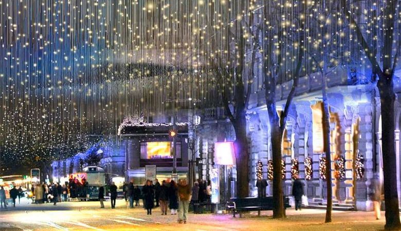 zurich, old town street, christmas lights, festive, switzerland