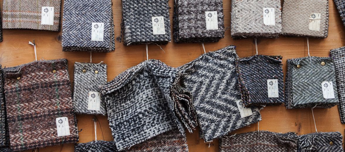 Samples of Moessmer wool, a famed luxury product in South Tyrol