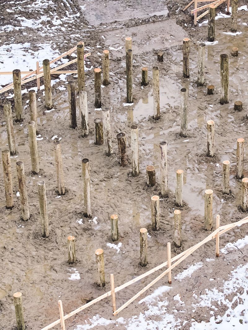 Timber Piles natural construction Japan | Auberge Né | Eco Design Hotel & Resturant in Rural Japan | Shibata, Niigata | The Afficionados
