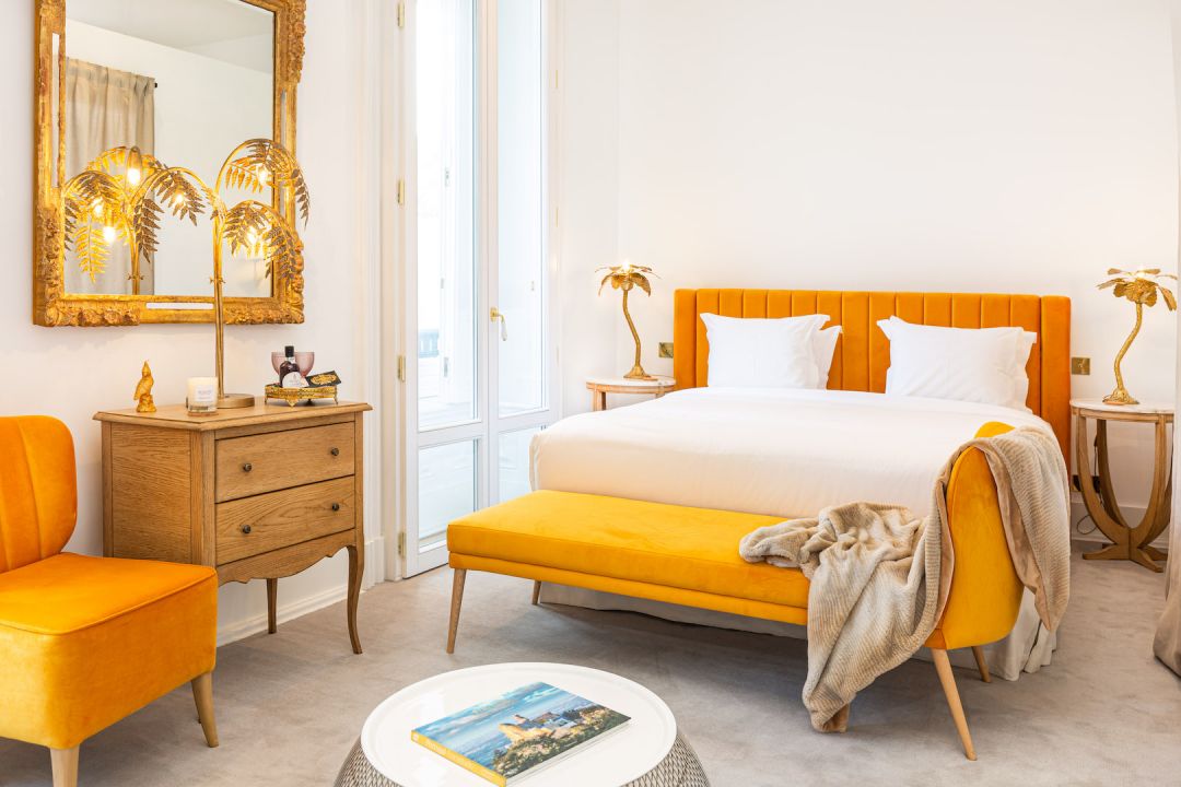 Bedroom in Yellow Mustards | Palacio Principe Real | Luxury Boutique Hotel Lisbon | The Aficionados
