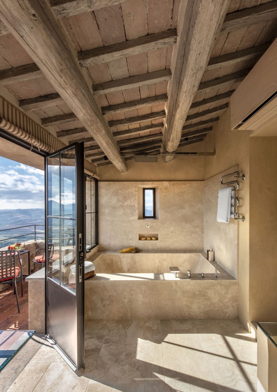Marble Bath - Luxury Bathroom | Monteverdi Hotel Tuscany | Photography Beautiful Interiors and Architecture 