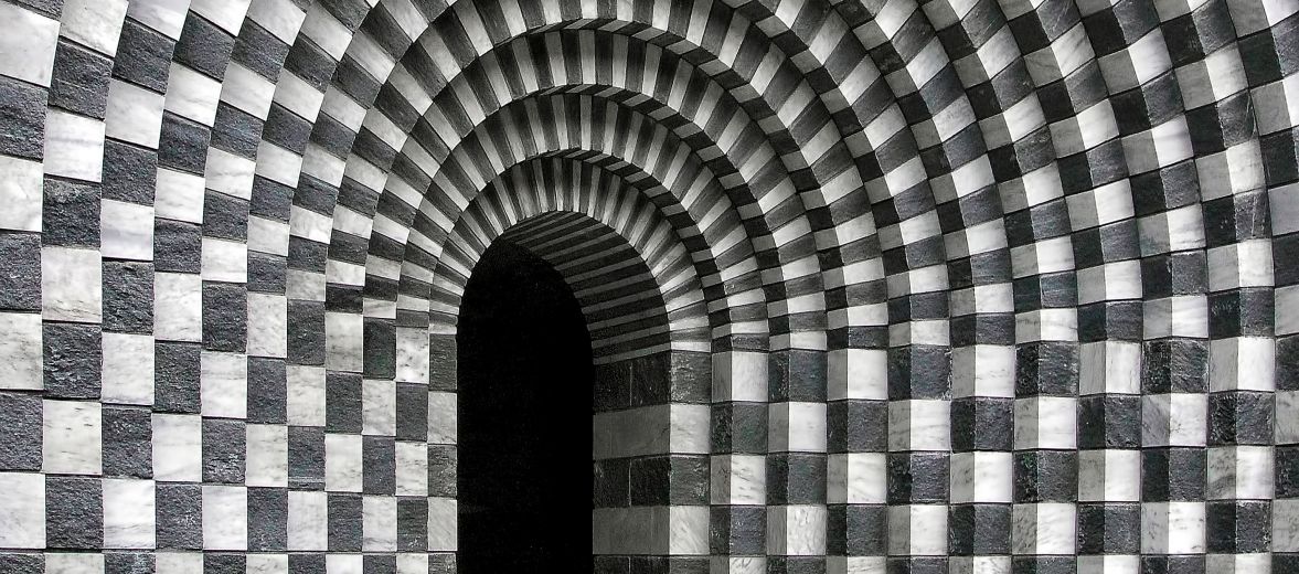 Photo by Ricardo Gomez Angel | Black Gneiss, White Marble | Mario Botta’s church of San Giovanni Battista