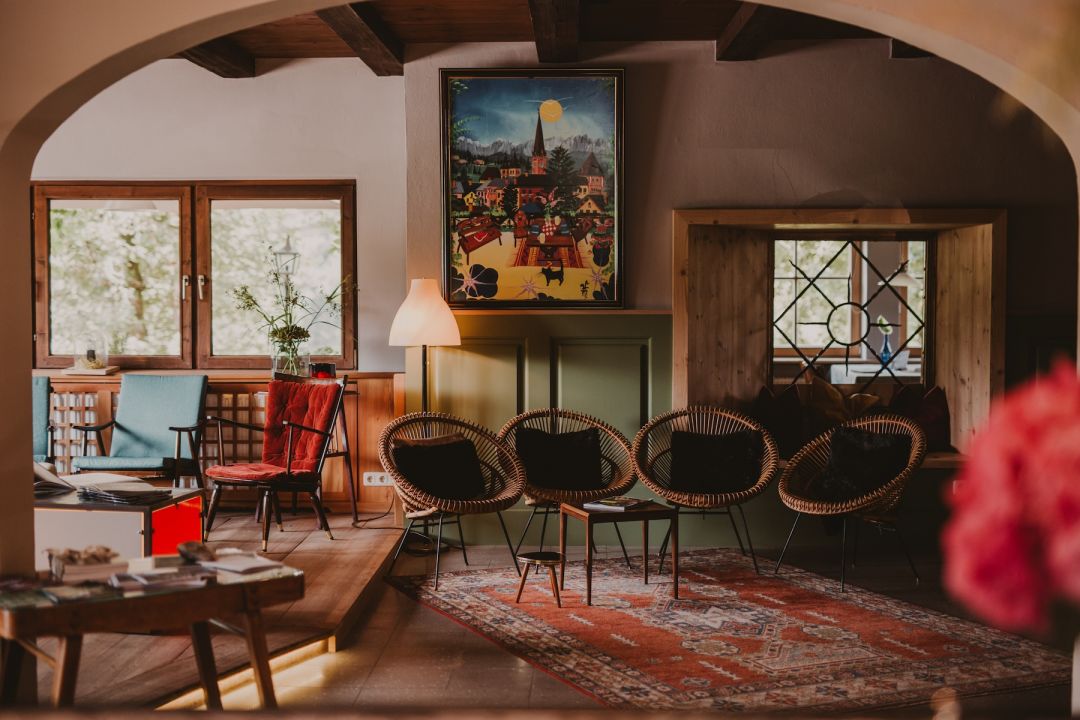 Eclectic interiors of mid-century furnishings and art works | Best Hotel lounges | Hotel Seebichl, Kitzbühel, Tyrol – Design Retreat by Lake Schwarzsee, Austria, The Aficionados 
