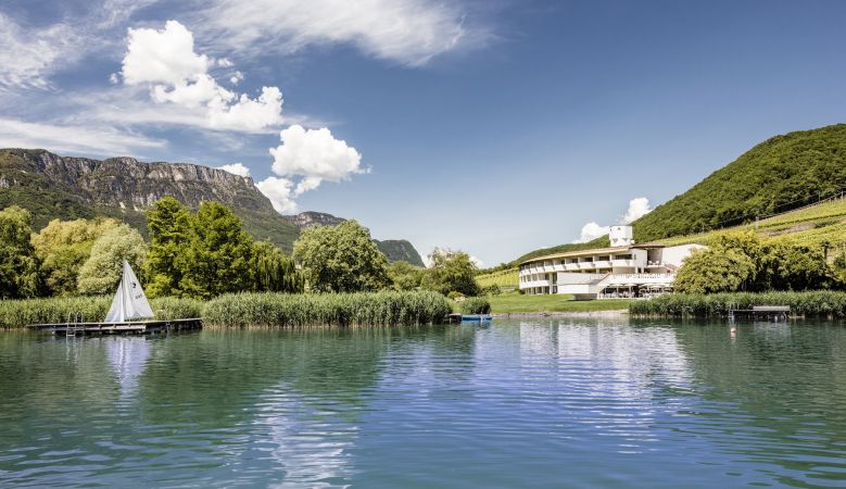 Seehotel Ambach desgined by Architect Othmar Barth, overlooking Lake Caldaro 