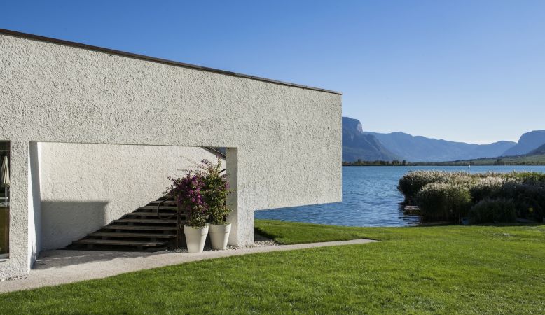 Seehotel Ambach desgined by Architect Othmar Barth, overlooking Lake Caldaro 