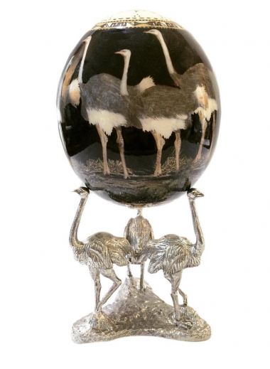 Painted Ostrich Eggs | Serra Rome | Jewellery, Glassware Design Furniture | www.TheAficionados.com