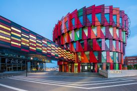 Kuggen Chalmers University of technology Gothenburg Sweden, modernist facade of the main building 