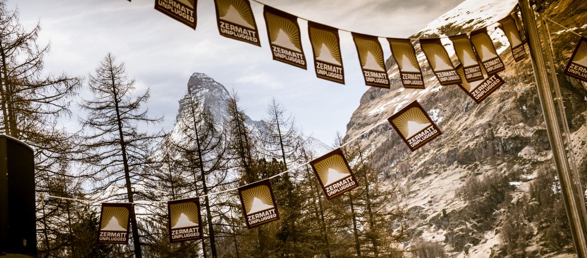 Zermatt Unplugged Music Festival here at the hotel CERVO, next to the Matterhorn Mountains, Switzerland