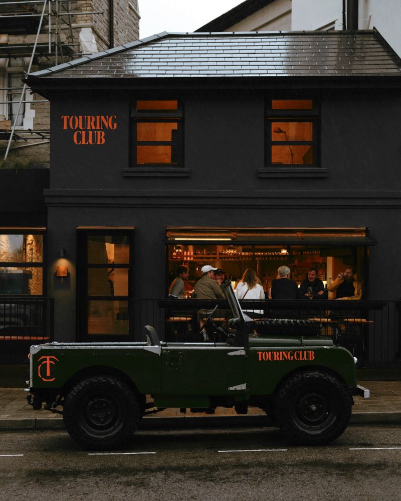 Exterior Bar Hospitality Concept in dark Green | The Touring Club Penarth, Wales | Foodies Taste Pilgrimage 