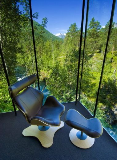 Interiors of the The design hotel Juvet Landscape Hotel Alstad Norway has amazing architecture, and was the film set for Ex-Machina