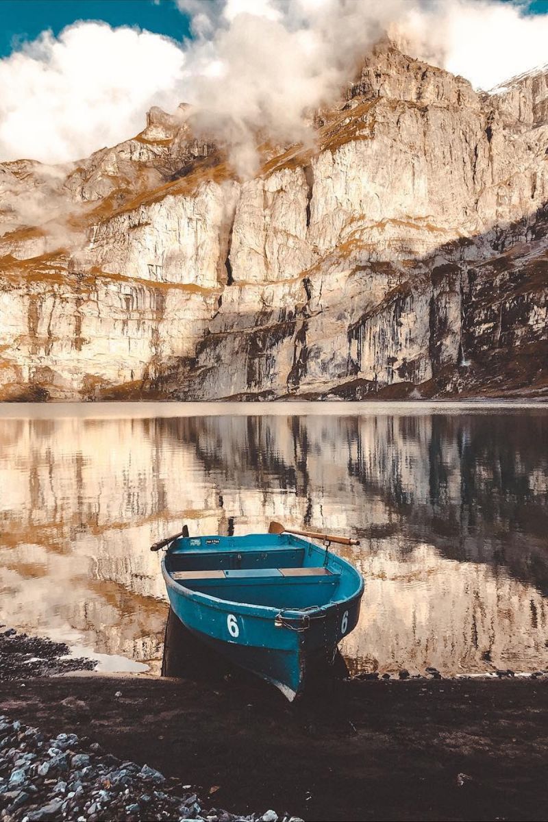 Water Reflections | Chalet Arva – A Secluded Swiss Alpine Retreat by Lake Oeschinen /Oeschinensee 