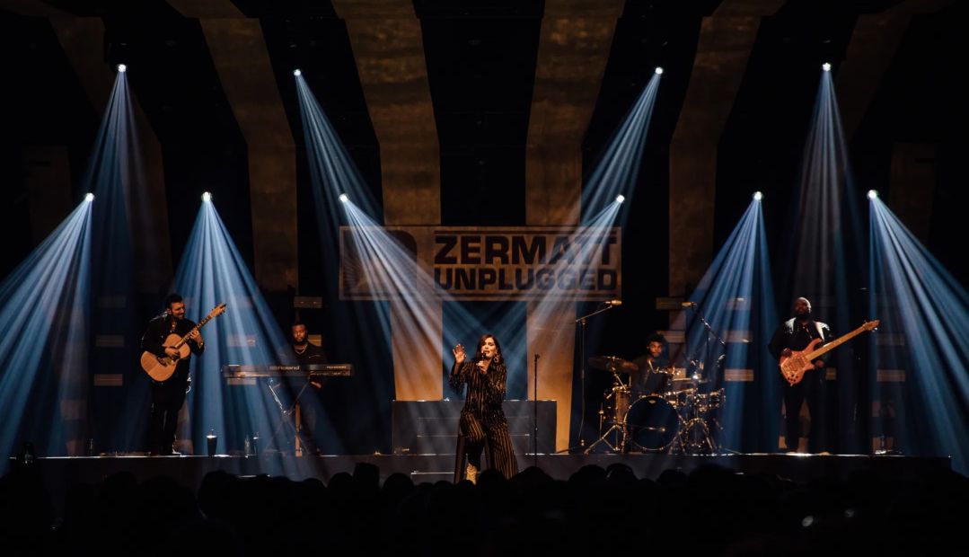 Zermatt Unplugged Music Festival next to the Matterhorn Mountains, Switzerland