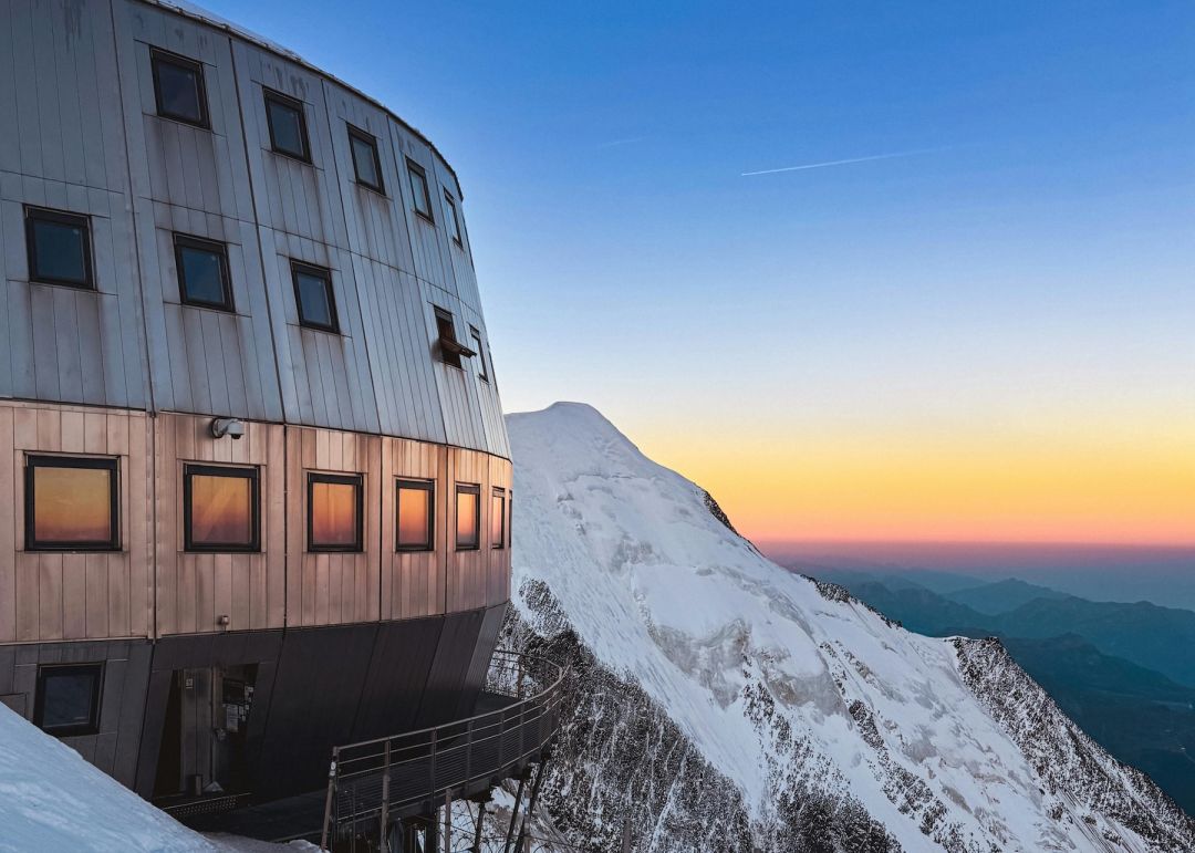 Refuge du Goûter is Mont Blanc’s Highest Hut in Aiguille du Goûter, Chamonix, French Alps - designed by architect Hervé Dessimoz. 