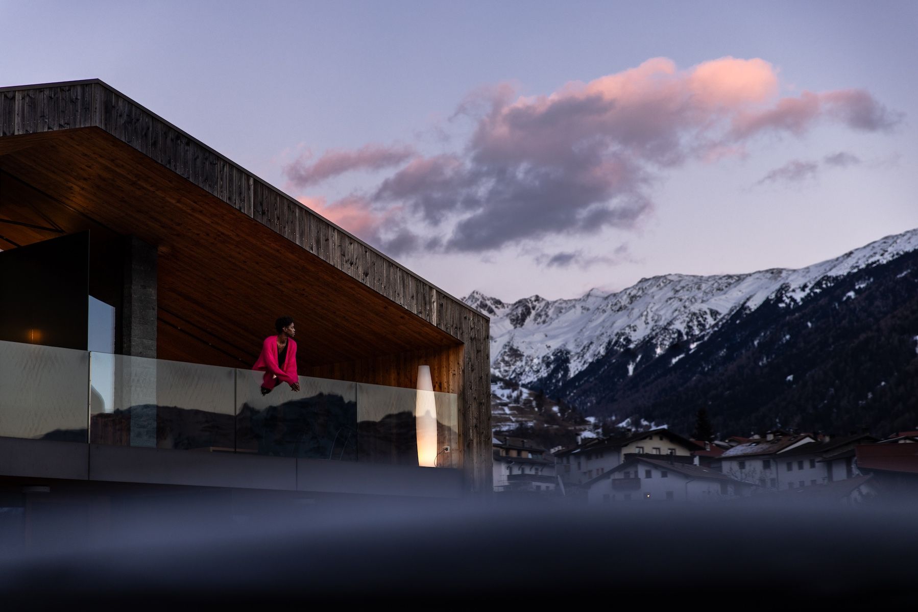 Alpine interiors of the Boutique hotel Weisses Kreuz & Mansion zum Löwen is a design and Spa hotel in Burgeis (Burgusio), situated in the Venosta Valley (Vinschgau), South Tyrol, Italy.