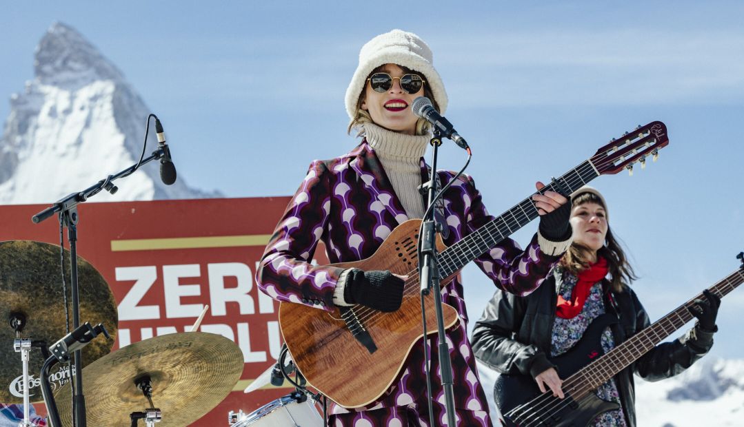 Zermatt Unplugged Music Festival next to the Matterhorn Mountains, Switzerland