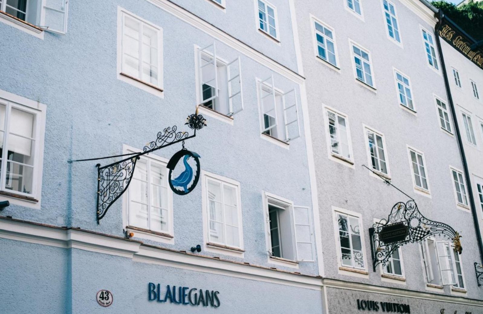 Getreidegasse - One of the oldest streets of Salzburg in Austria