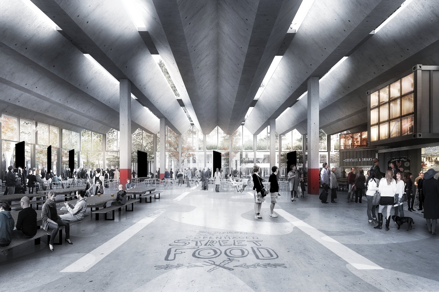 Papirøen, Paper Island in the harbour of Copenhagen, Denmark, new visitor artistic attraction