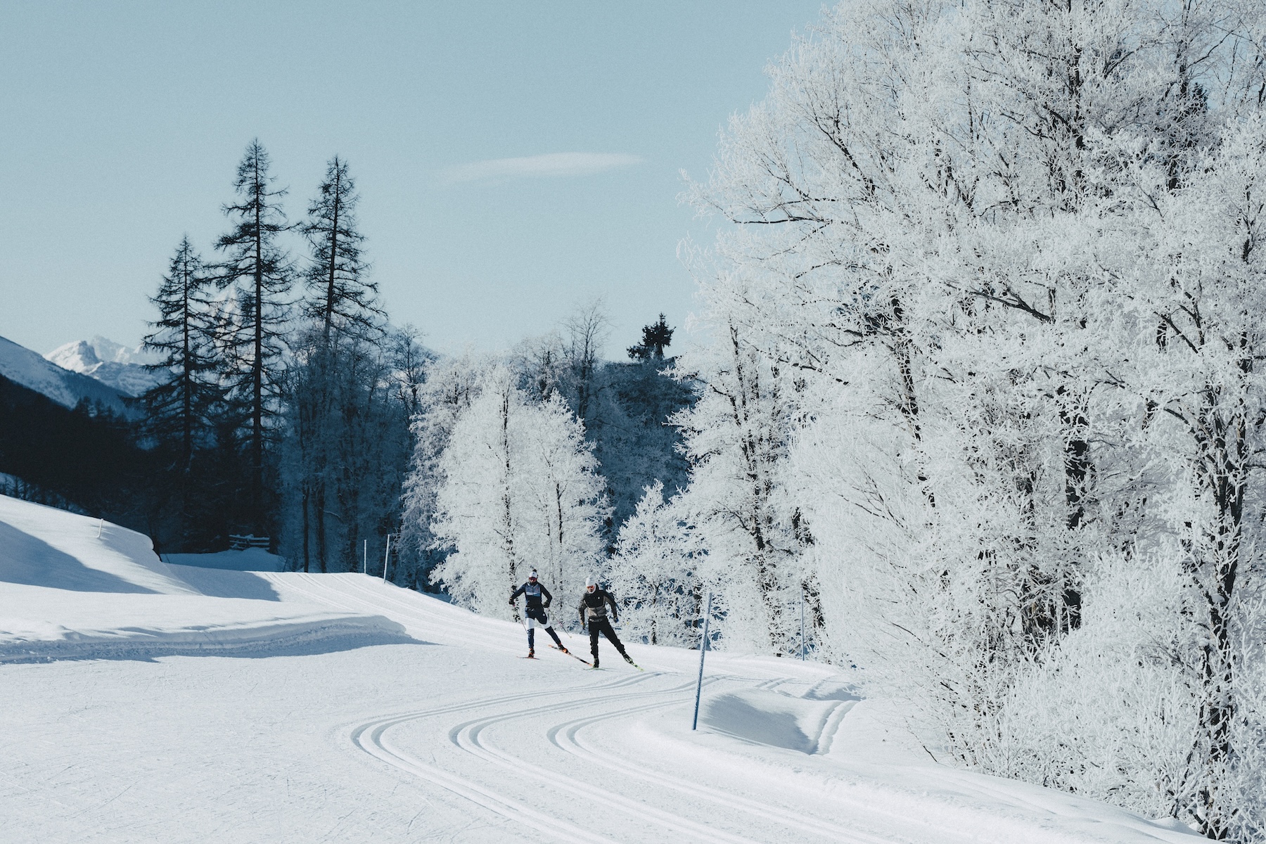 Valais Cross-Country Ski, snow in the alps, Switzerland