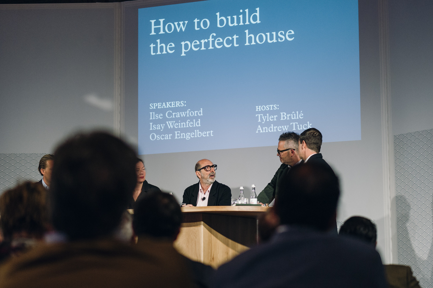 Tyler Brûlé and Andrew Tuck at a Monocle Quality of Life Conference session titled 