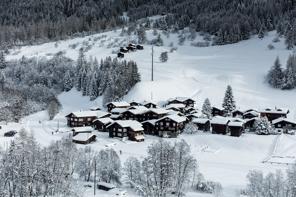 Valais Cross-Country Ski, snow in the alps, Switzerland