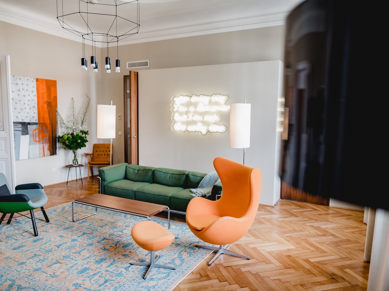 Love, Peace + Design fuse in Vienna for a new artsy hotel suite inspired by Lennon, Corbusier and the United Nations.