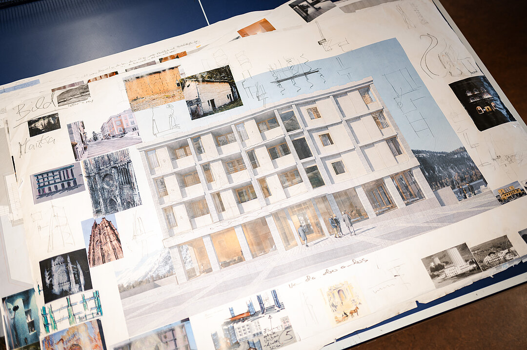 Masterplan Blueprint for the Hotel Maistra 160 In Engadin - a new hotel desgin concept by Gion A. Caminada Alpine Architecture in Switzerland