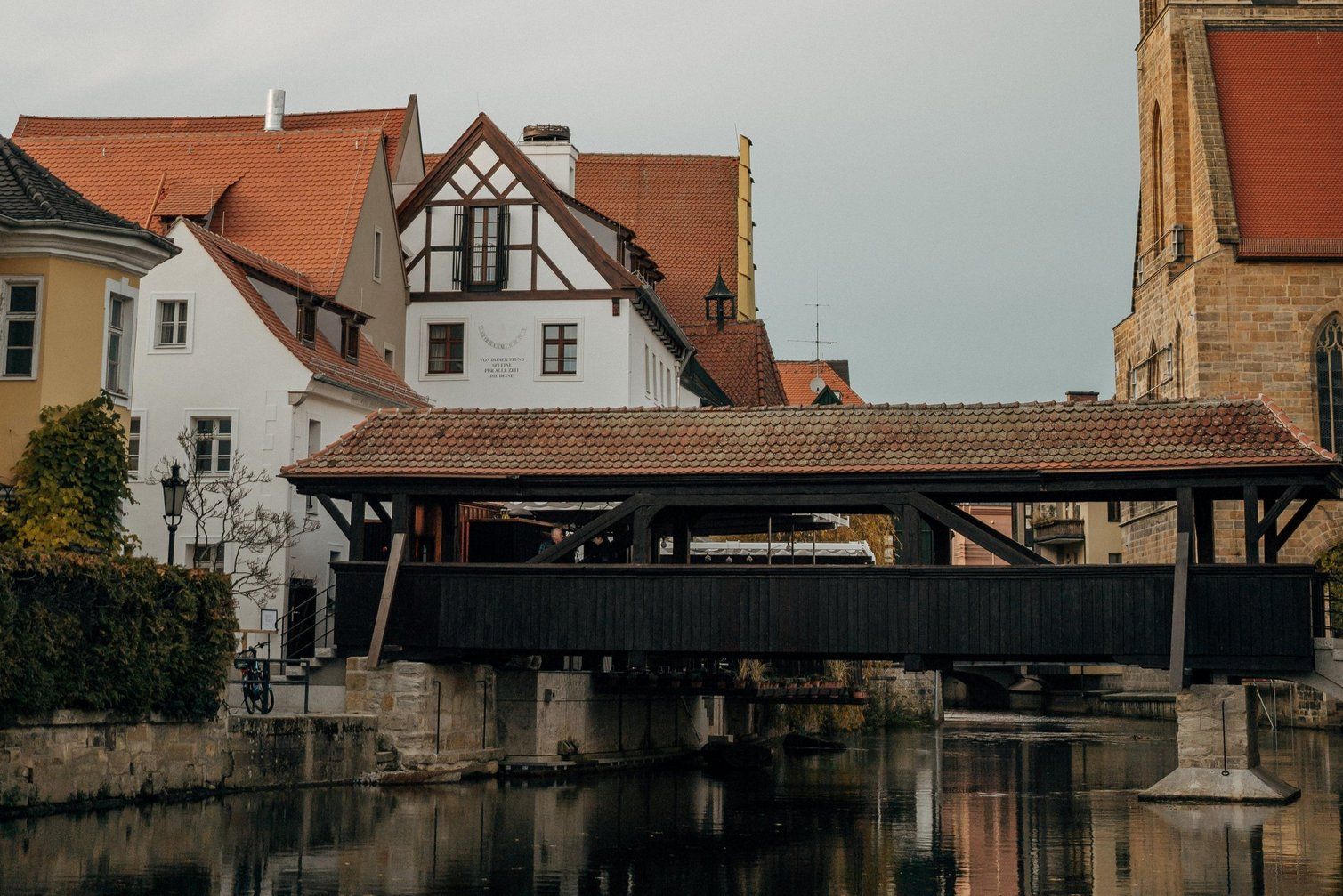 Bootshaus riverside boutique design hotel facade on the river Vils in Amberg, Bavaria | The Aficionados.