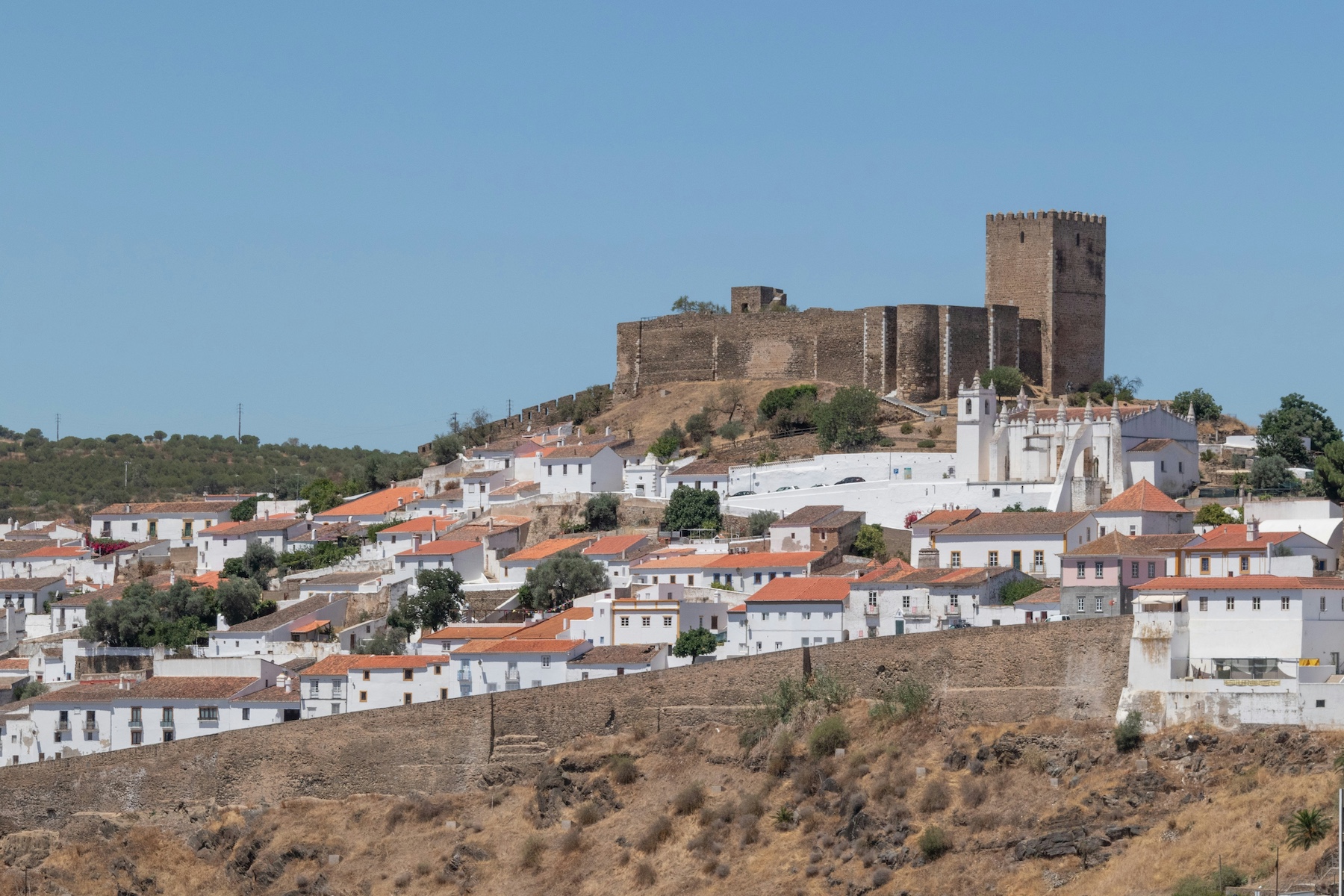 Hill top Town in Portugal, castle dominating the skyline |Mértola: Portugal’s Museum Village of Islamic & Roman Heritage