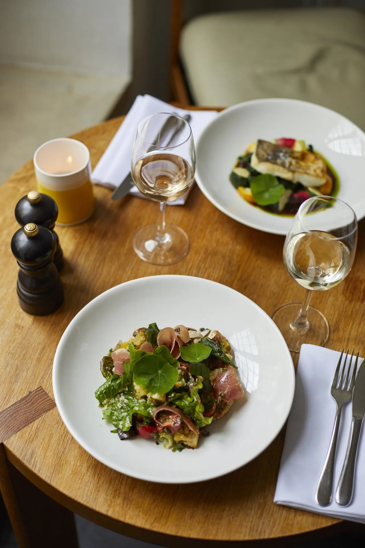 Gastro style food on the table | At the Chapel, Bruton – Boutique Hotel, Dining & Design Retreat in Somerset | The Aficionados