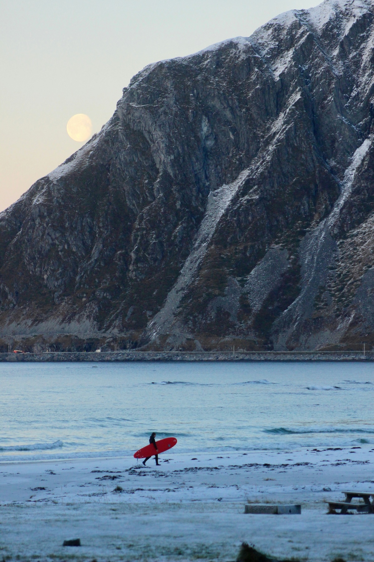 Pristine coastline| Lofoten Beach: Arctic Surf of Flakstad, White Sand & Midnight Sun | Norway
