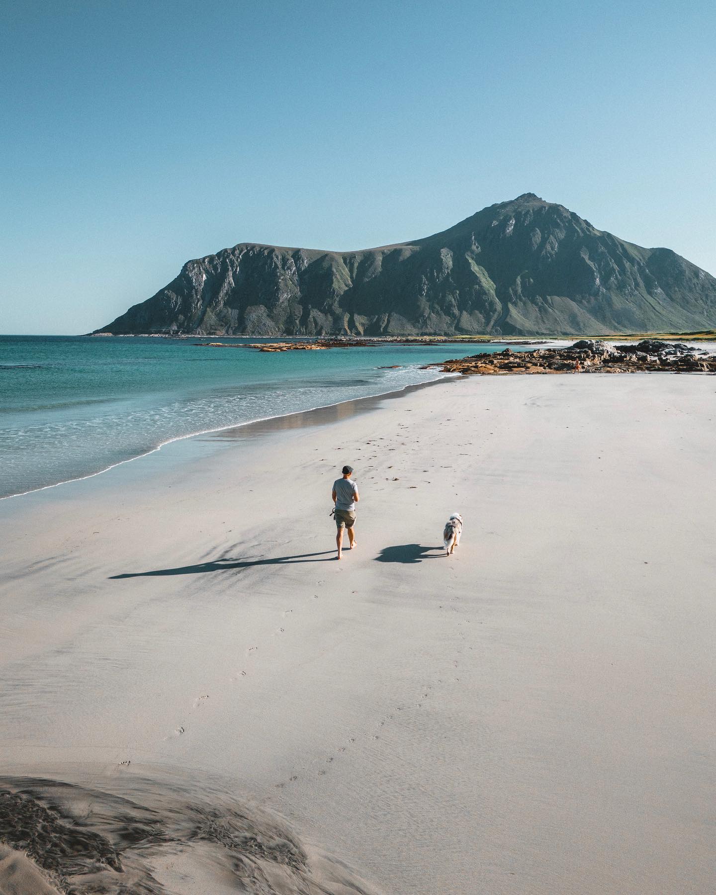 Pristine coastline| Lofoten Beach: Arctic Surf of Flakstad, White Sand & Midnight Sun | Norway