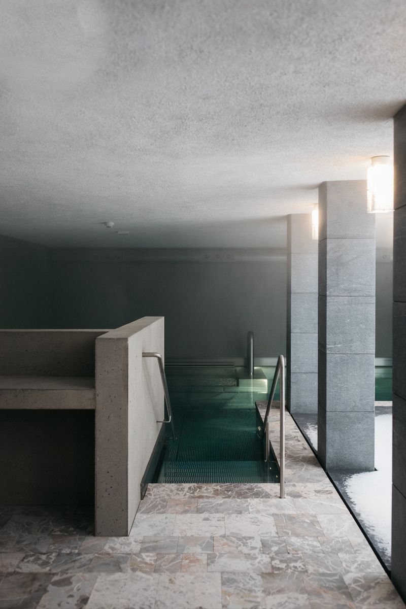 Polished stone walls floors create the design dynamic Stone, Steam and Stillness: Inside the Spa Sanctuary at Maistra 160
