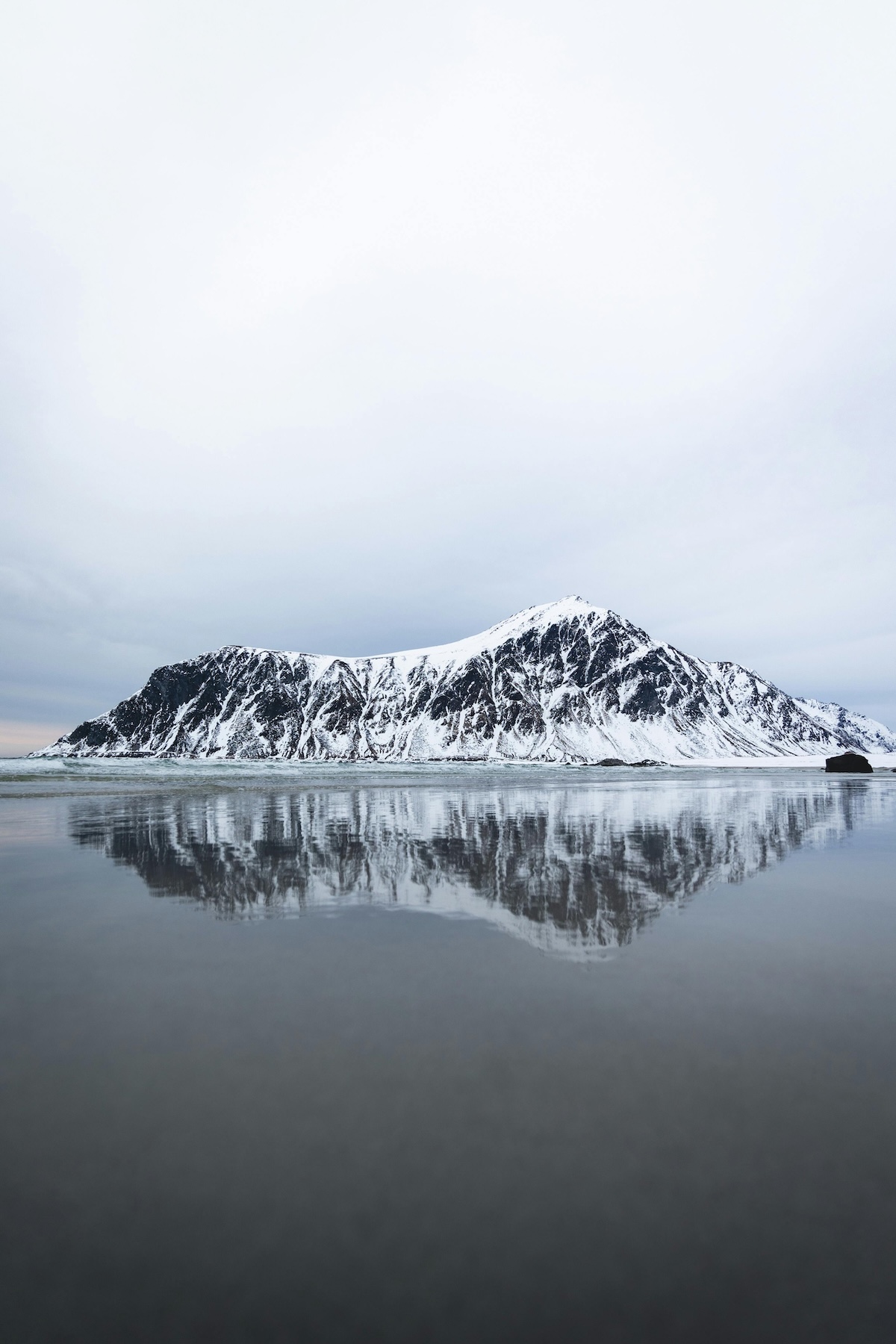 Pristine coastline| Lofoten Beach: Arctic Surf of Flakstad, White Sand & Midnight Sun | Norway