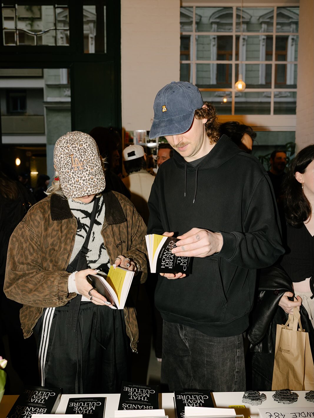 Two visitors browsing 