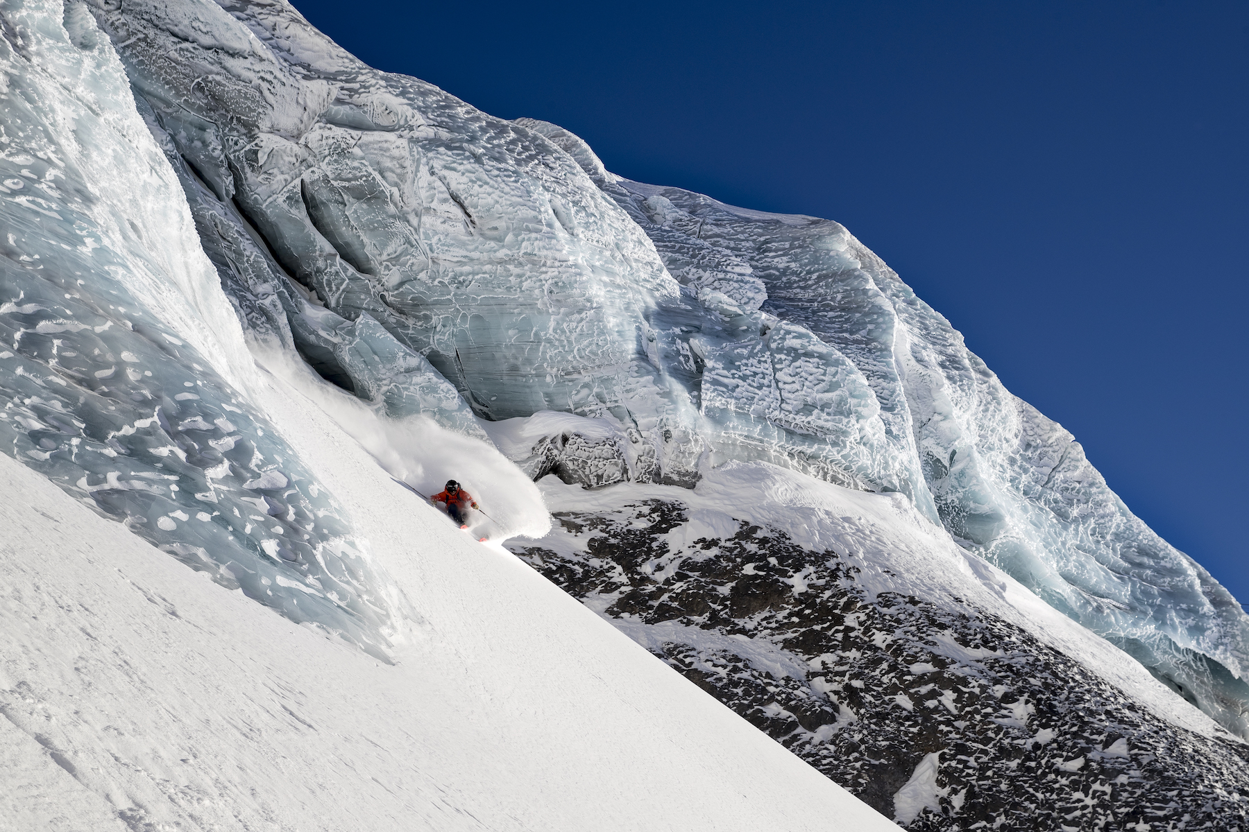 Skiing on Mount Steinberg in Engelberg Switzerland